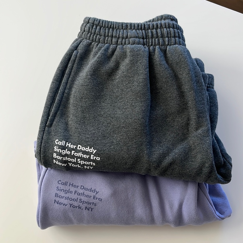 NWOT Collection of two Barstool Sport: Call Her Daddy Sweatpants.  Size: Medium